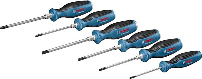 Tooled Up | Bosch Professional Bosch Professional 6 Piece Screwdriver Set Bosch Professional Bosch Professional 6 Piece Screwdriver Set