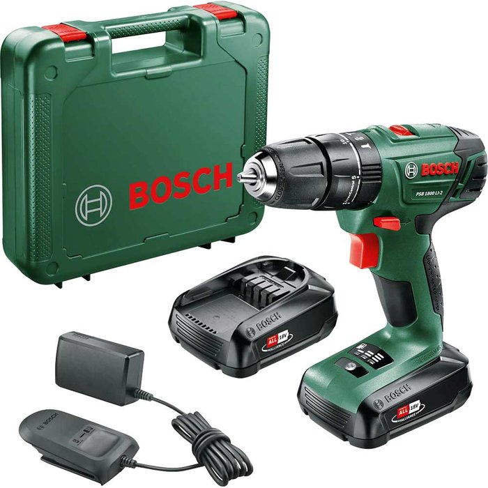 Tooled Up | BOSCH DIY Bosch Diy - Bosch 06039A3371 PSB 1800 LI-2 Cordless Combi Drill - 2 Batteries BOSCH DIY Bosch Diy - Bosch 06039A3371 PSB 1800 LI-2 Cordless Combi Drill - 2 Batteries