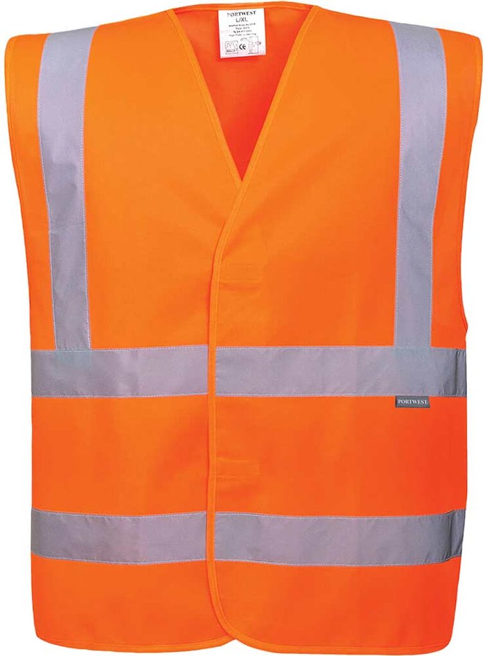 Tooled Up | Portwest Portwest Two Band and Brace Class 2 Hi Vis Waistcoat Orange S / M Portwest Portwest Two Band and Brace Class 2 Hi Vis Waistcoat Orange S / M