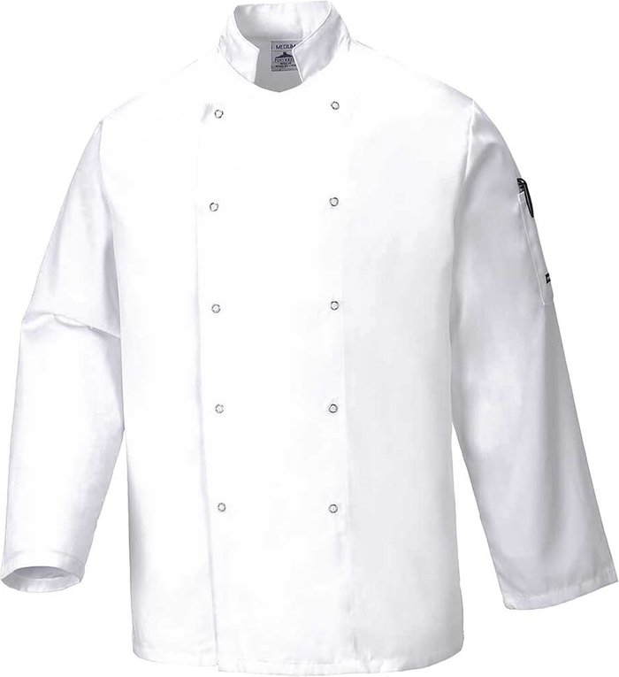 Tooled Up | Portwest Portwest Suffolk Chefs Long Sleeve Jacket White XS Portwest Portwest Suffolk Chefs Long Sleeve Jacket White XS