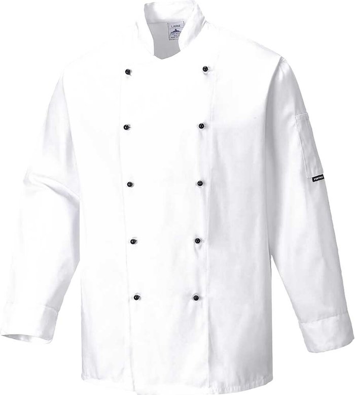 Tooled Up | Portwest Portwest Somerset Chefs Long Sleeve Jacket White 3XL Portwest Portwest Somerset Chefs Long Sleeve Jacket White 3XL