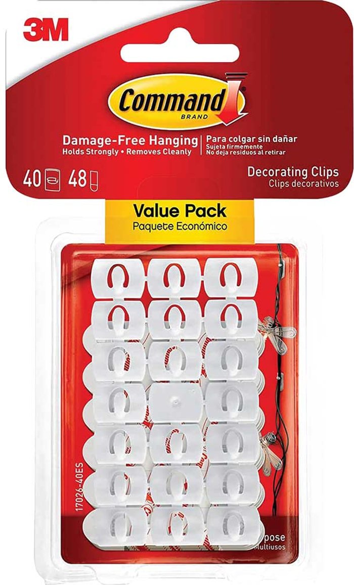 Tooled Up | Command Command Adhesive Strip Decorating Clips White Pack of 40 Command Command Adhesive Strip Decorating Clips White Pack of 40