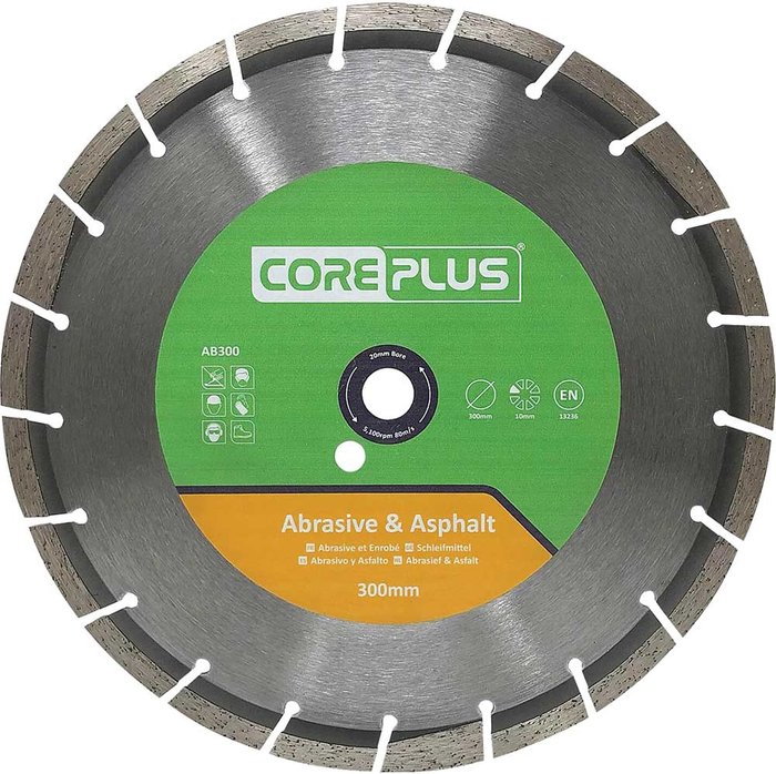 Tooled Up | Coreplus Coreplus Abrasive and Asphalt Diamond Blade 300mm 2.8mm 20mm Coreplus Coreplus Abrasive and Asphalt Diamond Blade 300mm 2.8mm 20mm