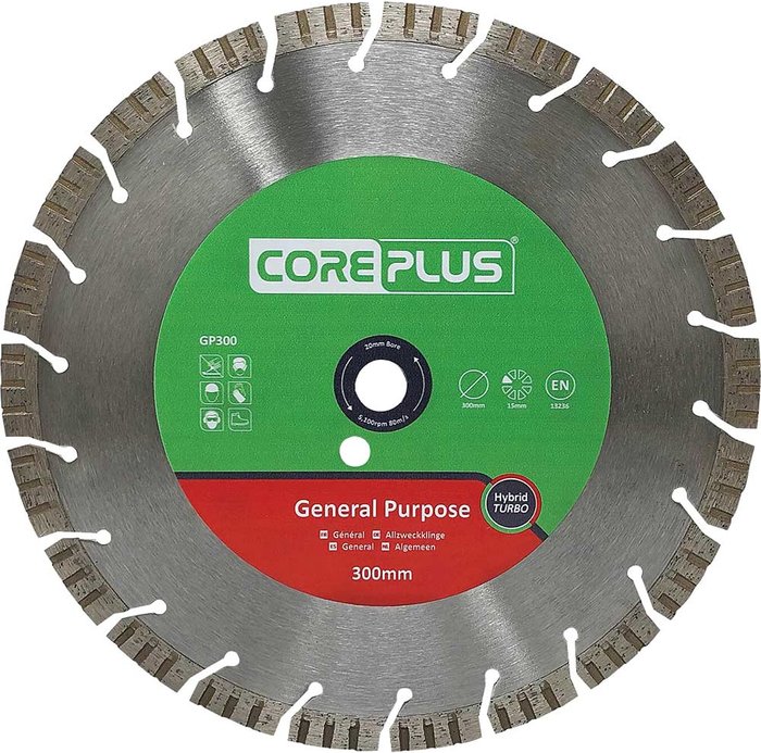Tooled Up | Coreplus Coreplus General Purpose Hybrid Turbo Diamond Blade 300mm 3.5mm 20mm Coreplus Coreplus General Purpose Hybrid Turbo Diamond Blade 300mm 3.5mm 20mm