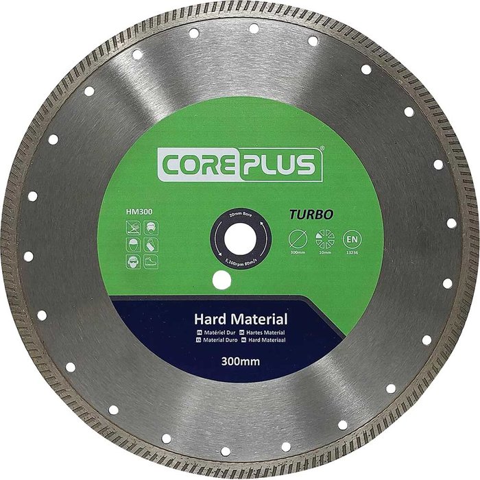 Tooled Up | Coreplus Coreplus Hard Material Turbo Diamond Blade 300mm 2.8mm 20mm Coreplus Coreplus Hard Material Turbo Diamond Blade 300mm 2.8mm 20mm