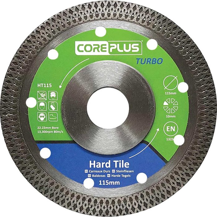 Tooled Up | Coreplus Coreplus Hard Tile Cutting Turbo Diamond Blade 115mm Coreplus Coreplus Hard Tile Cutting Turbo Diamond Blade 115mm