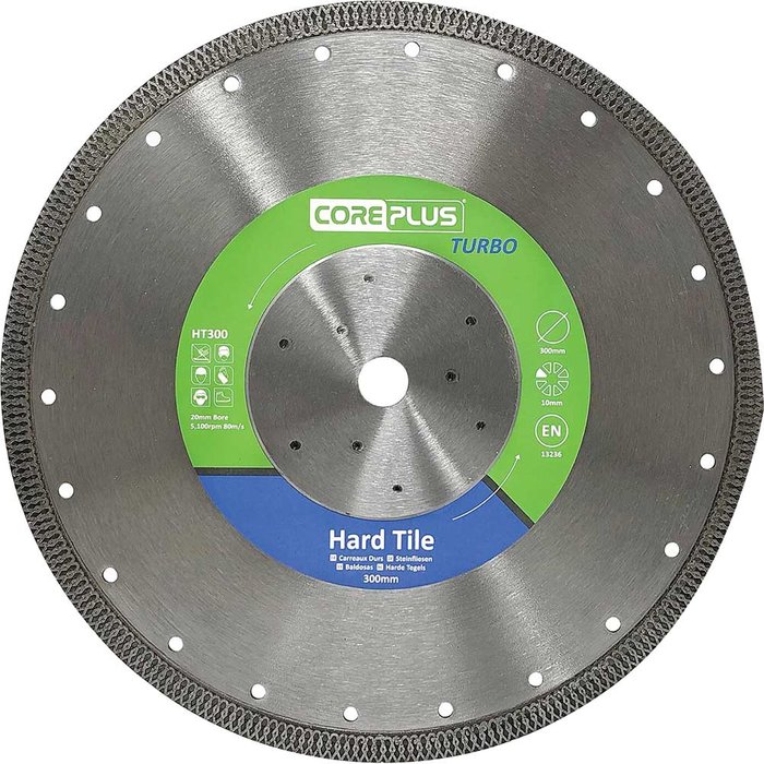 Tooled Up | Coreplus Coreplus Hard Tile Cutting Turbo Diamond Blade 300mm Coreplus Coreplus Hard Tile Cutting Turbo Diamond Blade 300mm