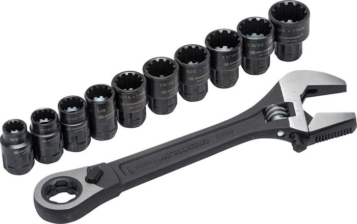 Tooled Up | CRESCENT® Crescent CRECPTAW8 X6 Pass-Thru Adjustable Wrench Set 11 Piece CRESCENT® Crescent CRECPTAW8 X6 Pass-Thru Adjustable Wrench Set 11 Piece