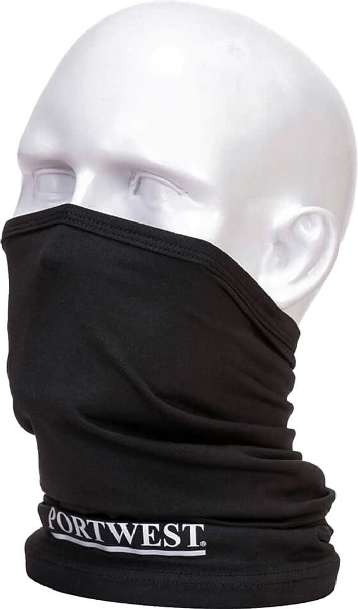 Tooled Up | Portwest Portwest Anti Microbial Multiway Scarf Black One Size Portwest Portwest Anti Microbial Multiway Scarf Black One Size