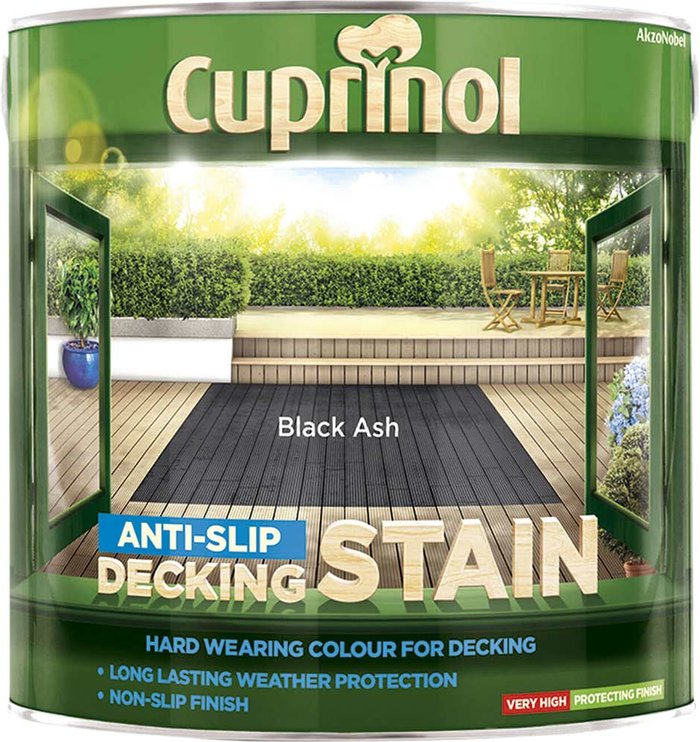 Tooled Up | Cuprinol Cuprinol Anti Slip Decking Stain Black Ash 2.5l Cuprinol Cuprinol Anti Slip Decking Stain Black Ash 2.5l