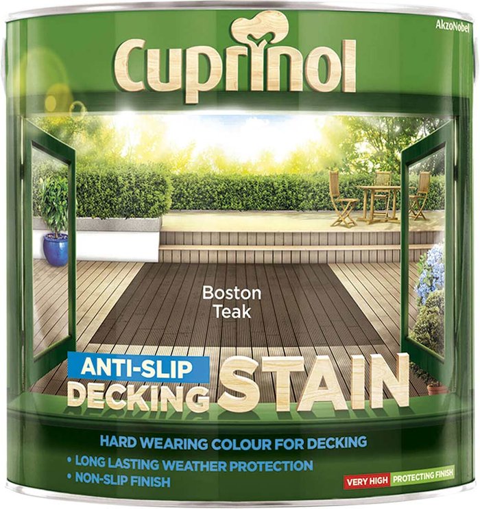 Tooled Up | Cuprinol Cuprinol Anti Slip Decking Stain Boston Teak 2.5l Cuprinol Cuprinol Anti Slip Decking Stain Boston Teak 2.5l
