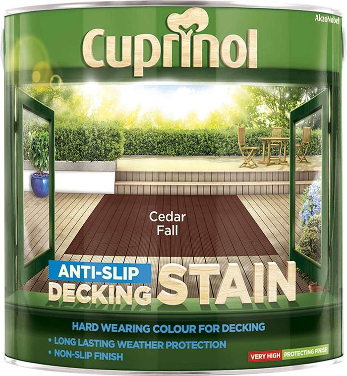Tooled Up | Cuprinol Cuprinol Anti Slip Decking Stain Cedar Fall 2.5l Cuprinol Cuprinol Anti Slip Decking Stain Cedar Fall 2.5l