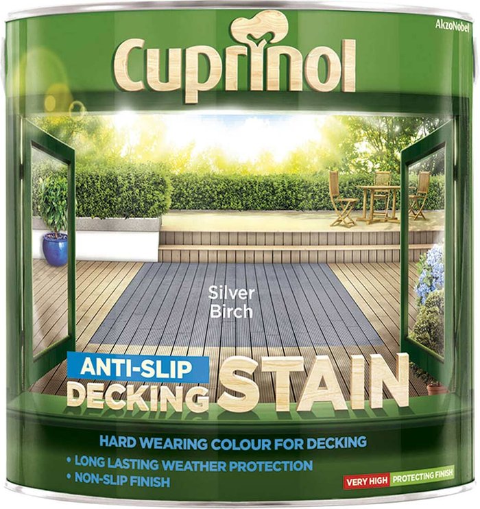 Tooled Up | Cuprinol Cuprinol Anti Slip Decking Stain Silver Birch 2.5l Cuprinol Cuprinol Anti Slip Decking Stain Silver Birch 2.5l