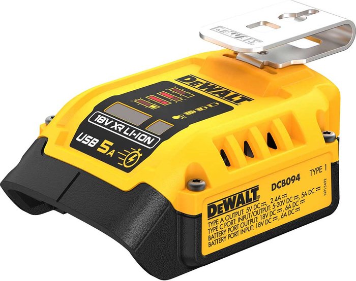 Tooled Up | Dewalt DeWalt DCB094 18v XR 5A USB Power Delivery Charging Kit Dewalt DeWalt DCB094 18v XR 5A USB Power Delivery Charging Kit