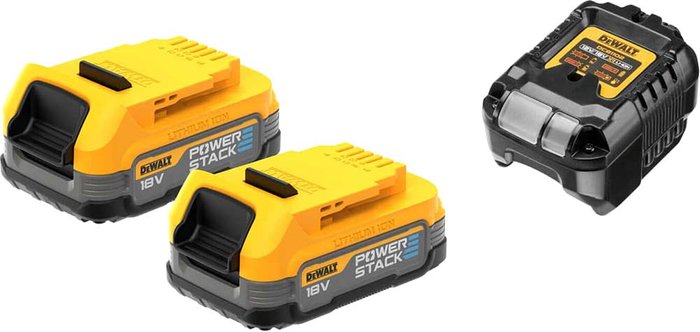 Tooled Up | Dewalt DeWalt DCB1102E2 18v XR 2 x 1.7ah Powerstack Batteries and Charger 1.7ah Dewalt DeWalt DCB1102E2 18v XR 2 x 1.7ah Powerstack Batteries and Charger 1.7ah