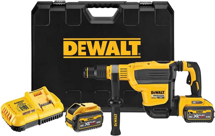 Tooled Up | Dewalt DeWalt DCH614 54v XR Cordless FLEXVOLT SDS Max Combination Hammer 2 x 9ah Li-ion Charger Case Dewalt DeWalt DCH614 54v XR Cordless FLEXVOLT SDS Max Combination Hammer 2 x 9ah Li-ion Charger Case