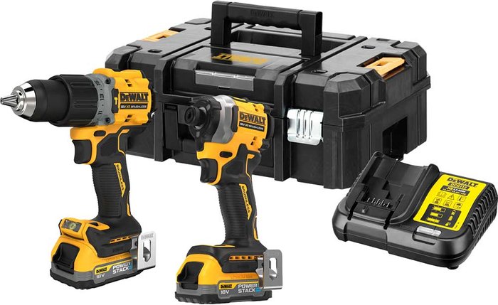 Tooled Up | Dewalt DeWalt DCK2050E2T-GB 18V XR G3 Compact Twin Kit DCD805 + DCF850 2x Compact Powerstack Batteries Dewalt DeWalt DCK2050E2T-GB 18V XR G3 Compact Twin Kit DCD805 + DCF850 2x Compact Powerstack Batteries