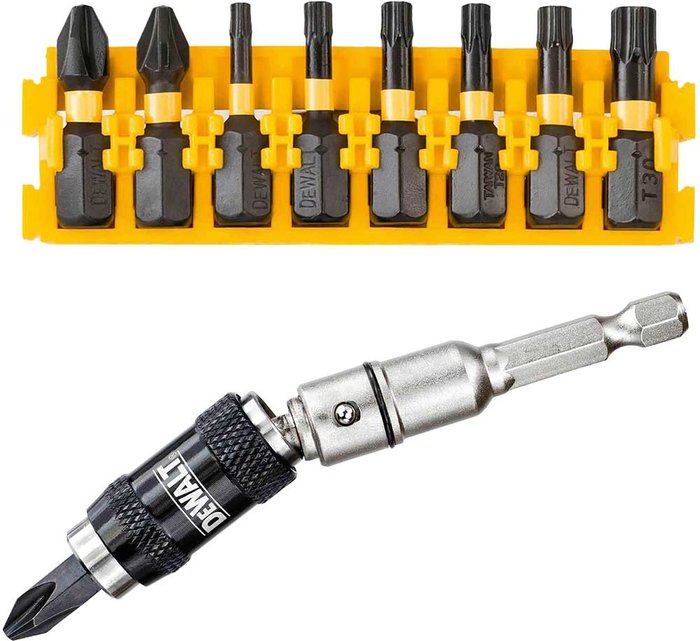 Tooled Up | Dewalt DeWalt 10 Piece Impact Screwdriver Angled Bit Holder Set Dewalt DeWalt 10 Piece Impact Screwdriver Angled Bit Holder Set