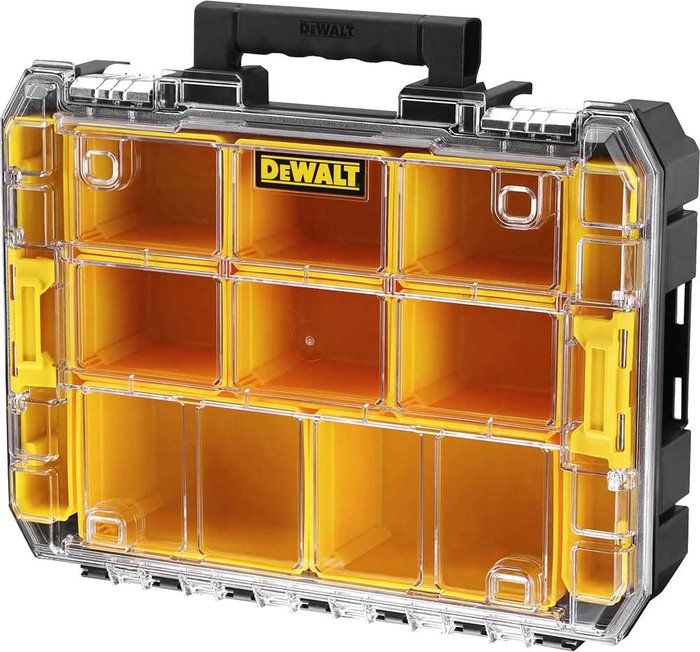 Tooled Up | Dewalt Dewalt TSTAK Watersealed Organiser - Black & Yellow Dewalt Dewalt TSTAK Watersealed Organiser - Black & Yellow