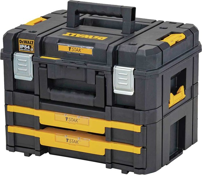 Tooled Up | Dewalt DeWalt TSTAK V2 Stackable Combo Tool Box Dewalt DeWalt TSTAK V2 Stackable Combo Tool Box