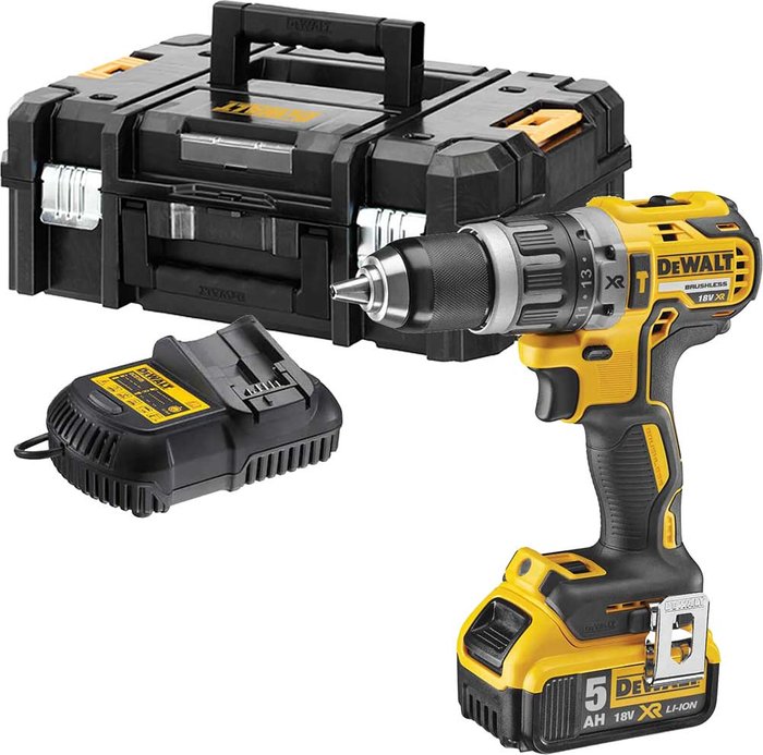 Tooled Up | Dewalt DeWalt DCD796P1-GB 18V Xr Compact Brushless Combi Drill 1 x 5.0AH Dewalt DeWalt DCD796P1-GB 18V Xr Compact Brushless Combi Drill 1 x 5.0AH