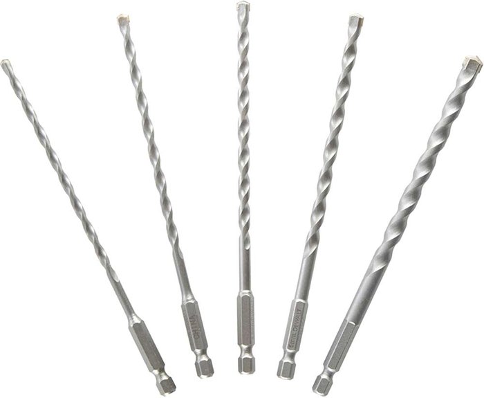 Tooled Up | Dewalt DeWalt 5 Piece Hex Shank Impact Rated Multi Material Drill Bit Set Dewalt DeWalt 5 Piece Hex Shank Impact Rated Multi Material Drill Bit Set