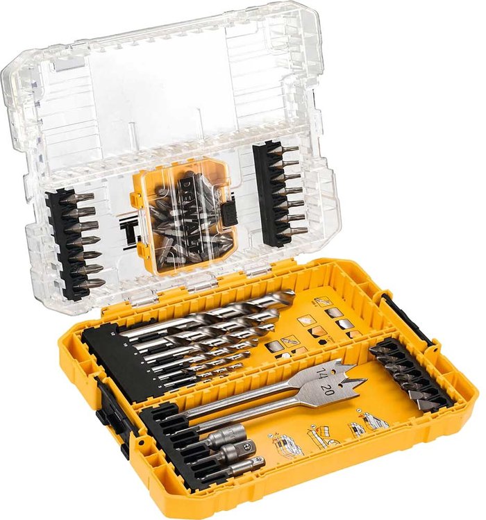 Tooled Up | Dewalt DeWalt 55 Piece Metal and Wood Drill Drive Set Dewalt DeWalt 55 Piece Metal and Wood Drill Drive Set