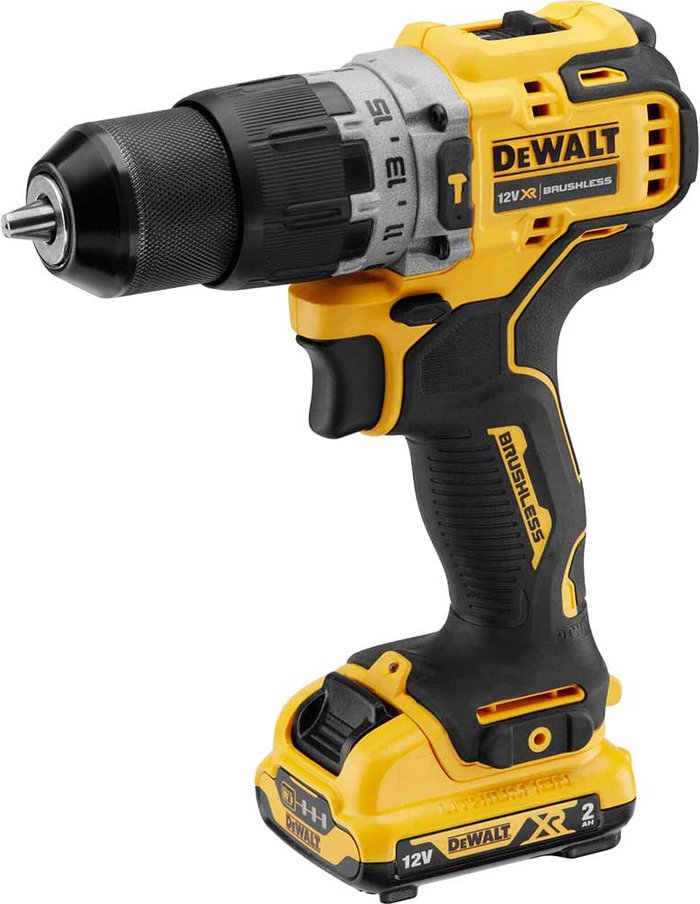 Tooled Up | Dewalt DeWalt DCD706D2 12v XR Compact Cordless Brushless Hammer Drill 2 x 2ah Li-ion Charger Case Dewalt DeWalt DCD706D2 12v XR Compact Cordless Brushless Hammer Drill 2 x 2ah Li-ion Charger Case