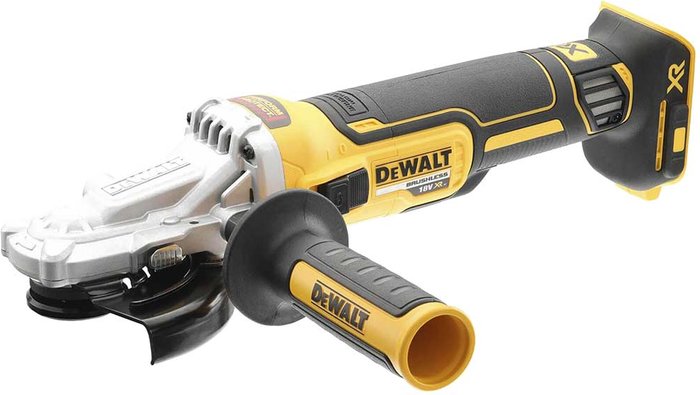 Tooled Up | Dewalt DeWalt DCG405FN 18v XR Cordless Brushless Flathead Angle Grinder 125mm No Batteries No Charger No Case Dewalt DeWalt DCG405FN 18v XR Cordless Brushless Flathead Angle Grinder 125mm No Batteries No Charger No Case
