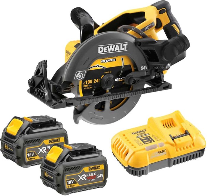 Tooled Up | Dewalt DeWalt DCS577T2-GB 54V XR Flexvolt High Torque Circular Saw with 2 x 6.0AH Batteries in Soft Storage Bag Dewalt DeWalt DCS577T2-GB 54V XR Flexvolt High Torque Circular Saw with 2 x 6.0AH Batteries in Soft Storage Bag