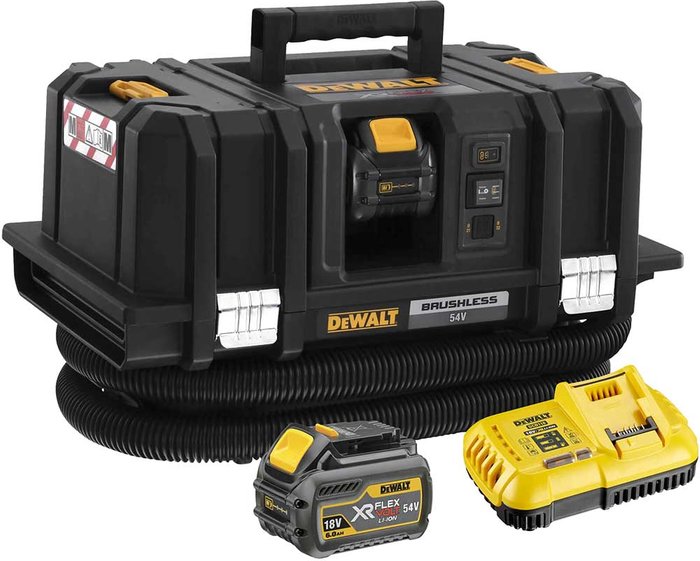 Tooled Up | Dewalt DeWalt 54V Xr Flexvolt M-CLASS Dust Extractor with 2 x 6.0AH Batteries Dewalt DeWalt 54V Xr Flexvolt M-CLASS Dust Extractor with 2 x 6.0AH Batteries