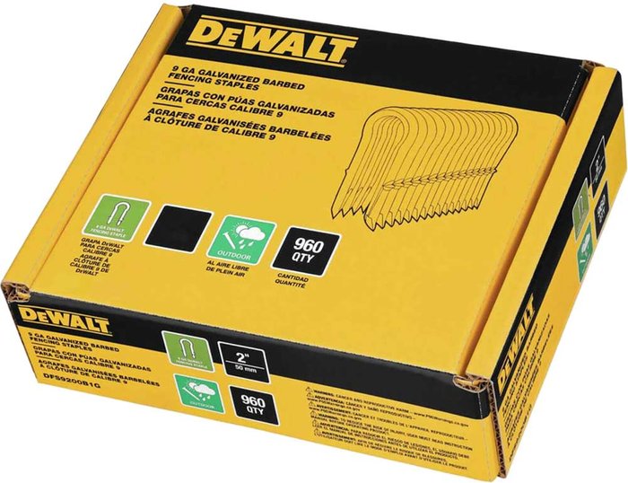 Tooled Up | Dewalt DeWalt Galvanised Staples For DCFS950 Fencing Stapler 45mm Box of 960 Dewalt DeWalt Galvanised Staples For DCFS950 Fencing Stapler 45mm Box of 960