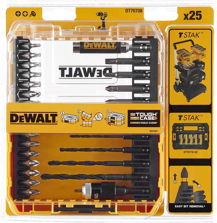 Tooled Up | Dewalt Dewalt DT70708 Drill Drive Set, 25 Piece Dewalt Dewalt DT70708 Drill Drive Set, 25 Piece