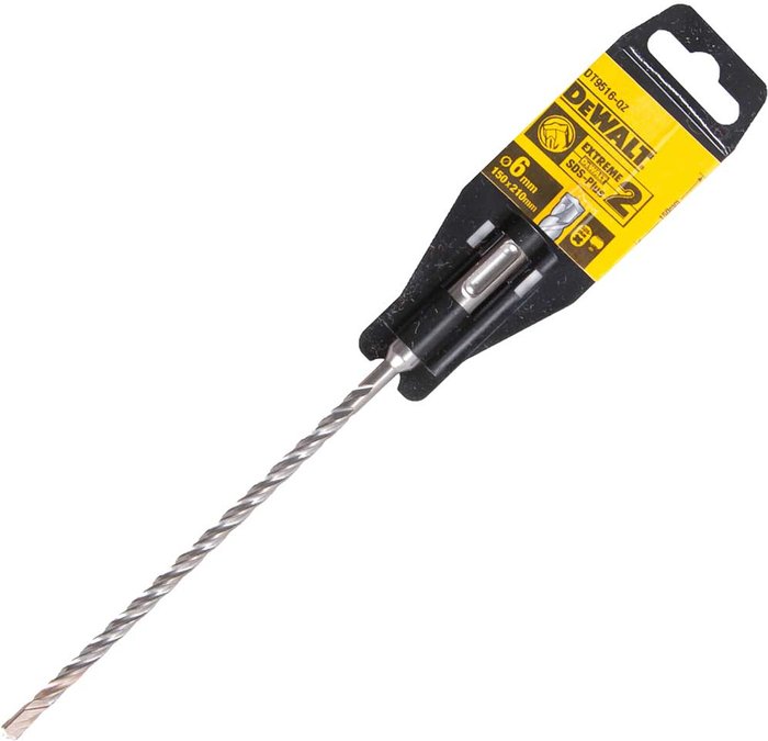 Tooled Up | Dewalt DeWalt Extreme 2 SDS Plus Masonry Drill Bit 6mm 210mm Dewalt DeWalt Extreme 2 SDS Plus Masonry Drill Bit 6mm 210mm