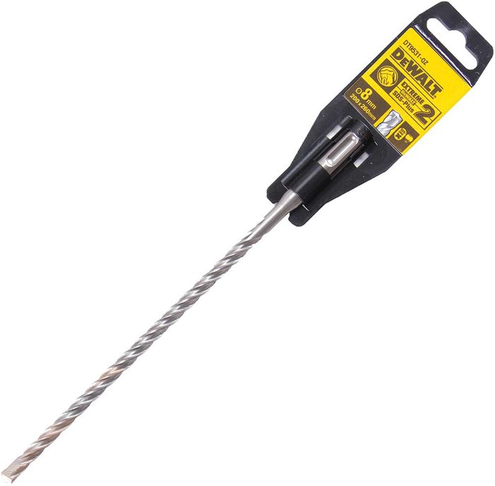 Tooled Up | Dewalt DeWalt Extreme 2 SDS Plus Masonry Drill Bit 8mm 210mm Dewalt DeWalt Extreme 2 SDS Plus Masonry Drill Bit 8mm 210mm