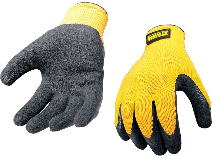 Tooled Up | Dewalt Dewalt - DPG70L EU Yellow Knit Back Latex Gloves - Large DEWGRIPPER Dewalt Dewalt - DPG70L EU Yellow Knit Back Latex Gloves - Large DEWGRIPPER
