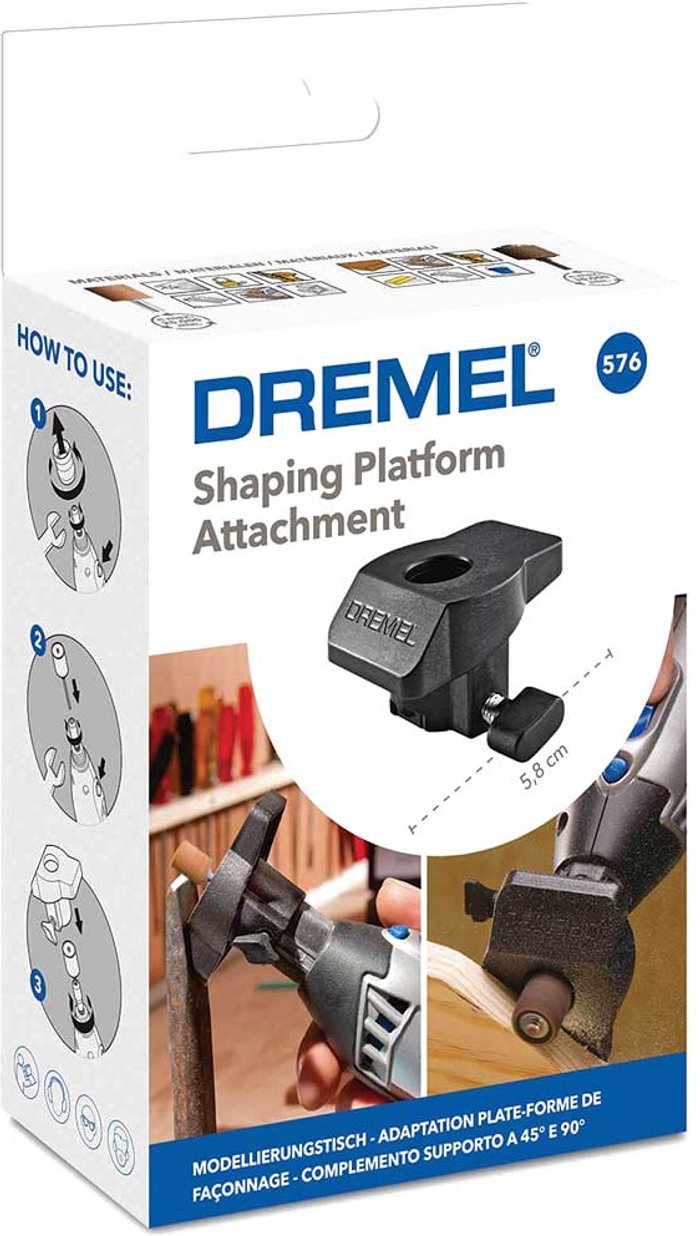 Tooled Up | Dremel Dremel 576 Rotary Multi Tool Shaping Platform Attachment Kit Dremel Dremel 576 Rotary Multi Tool Shaping Platform Attachment Kit