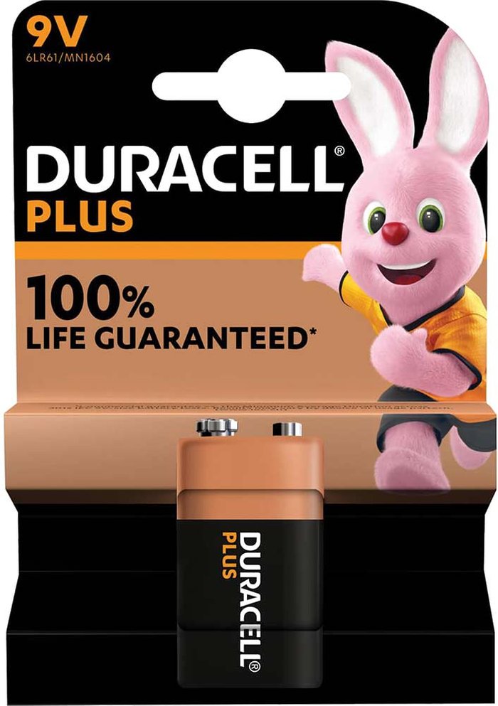 Tooled Up | Duracell DURACELL Plus 9V Alkaline Battery Duracell DURACELL Plus 9V Alkaline Battery