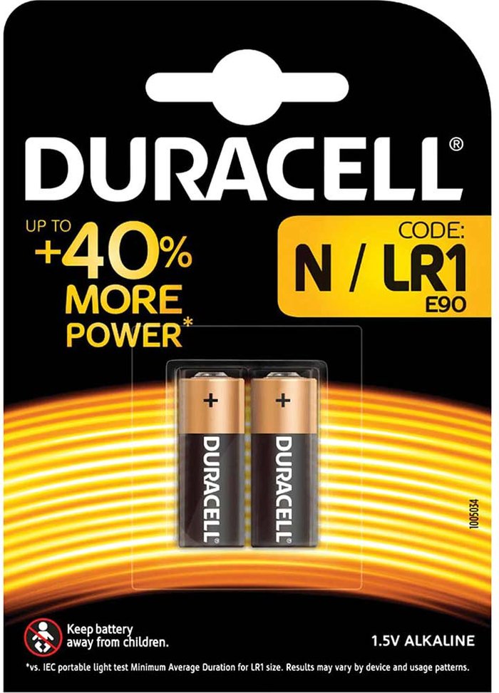 Tooled Up | Duracell DURACELL MN9100/LR1/KN N Alkaline Batteries - Pack of 2 Duracell DURACELL MN9100/LR1/KN N Alkaline Batteries - Pack of 2