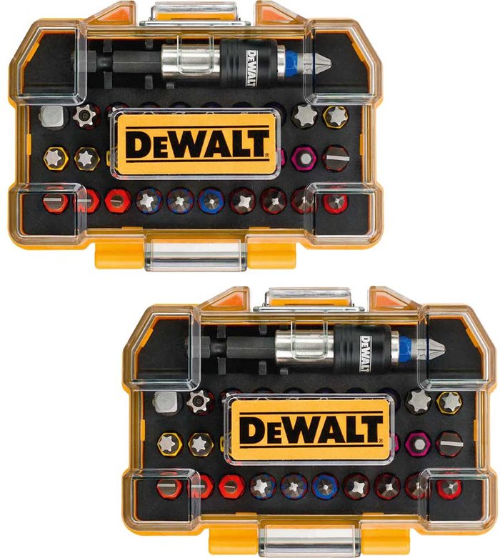 Tooled Up | Dewalt DeWalt 32 Piece Screwdriver Bit Set Twin Pack Dewalt DeWalt 32 Piece Screwdriver Bit Set Twin Pack