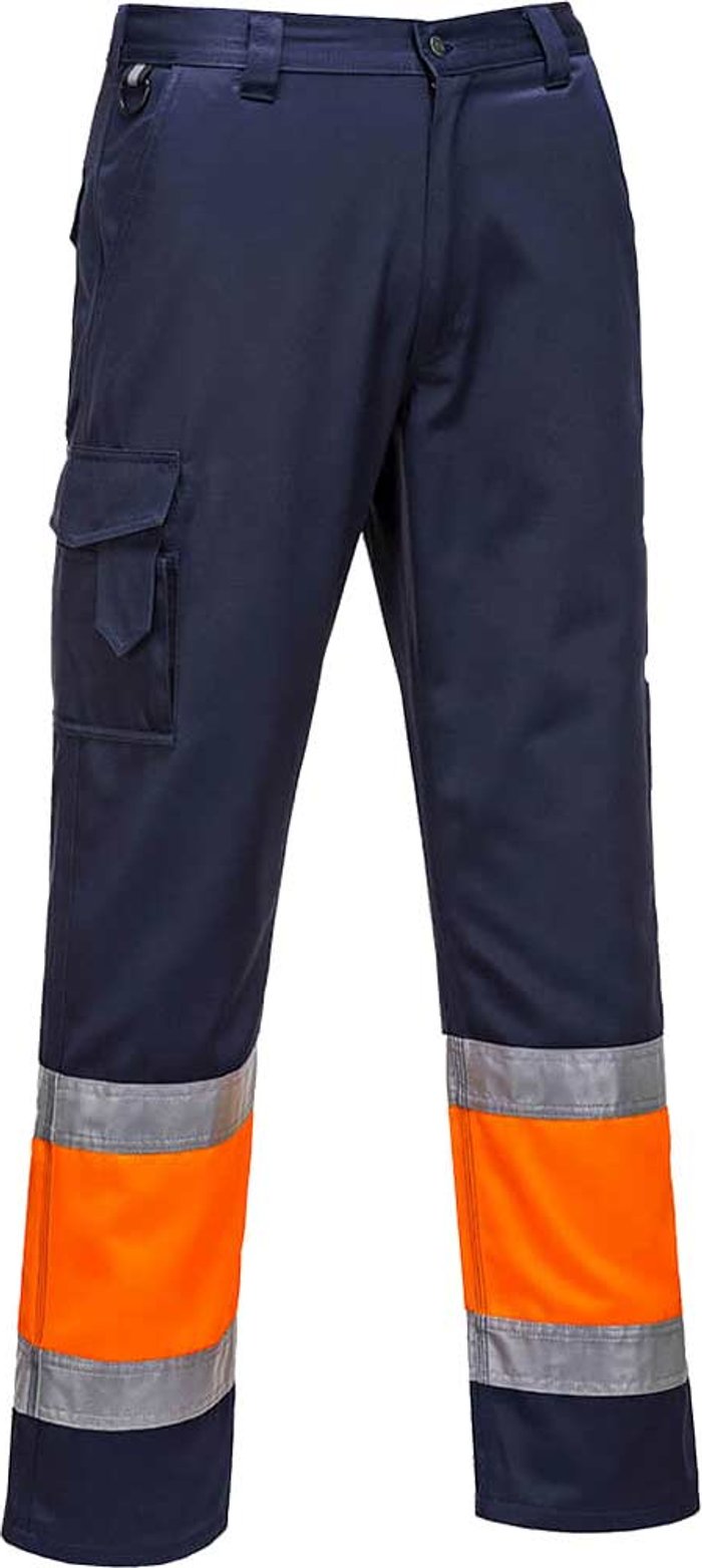 Tooled Up | Portwest Portwest Hi Vis Two Tone Combat Trousers Orange / Navy S 32 Portwest Portwest Hi Vis Two Tone Combat Trousers Orange / Navy S 32
