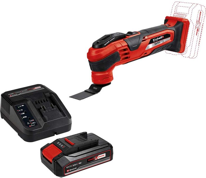 Tooled Up | Einhell Einhell VARRITO 18v Cordless Oscillating Multi Tool 1 x 2.5ah Li-ion Charger No Case Einhell Einhell VARRITO 18v Cordless Oscillating Multi Tool 1 x 2.5ah Li-ion Charger No Case