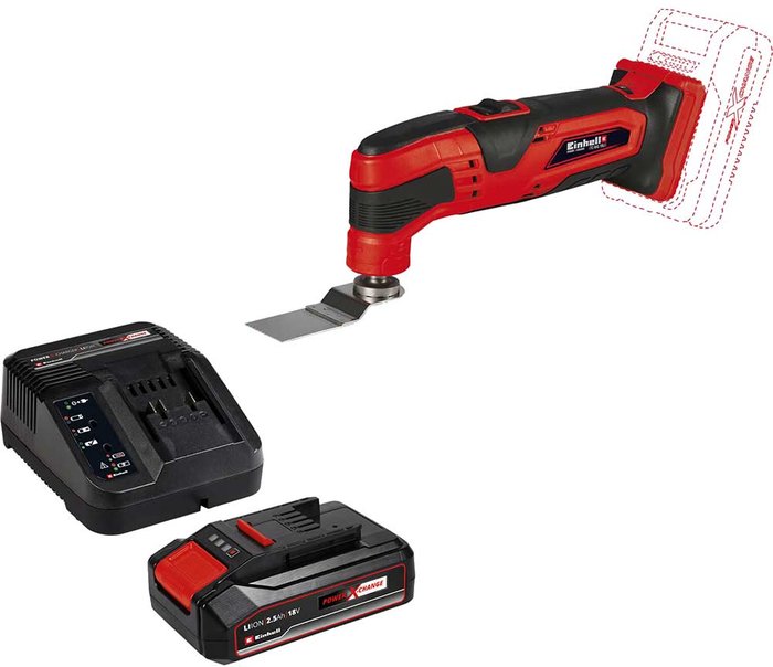 Tooled Up | Einhell Einhell TC-MG 18 Li 18v Oscillating Multi Tool 1 x 2.5ah Li-ion Charger No Case Einhell Einhell TC-MG 18 Li 18v Oscillating Multi Tool 1 x 2.5ah Li-ion Charger No Case