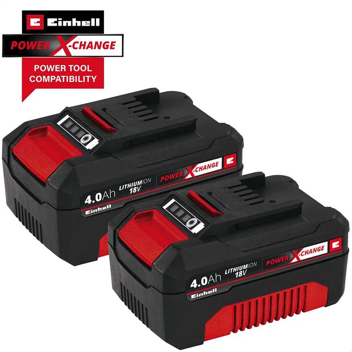 Tooled Up | Einhell Einhell Genuine Power X-Change Twin Pack Cordless Batteries 4ah 4ah Einhell Einhell Genuine Power X-Change Twin Pack Cordless Batteries 4ah 4ah