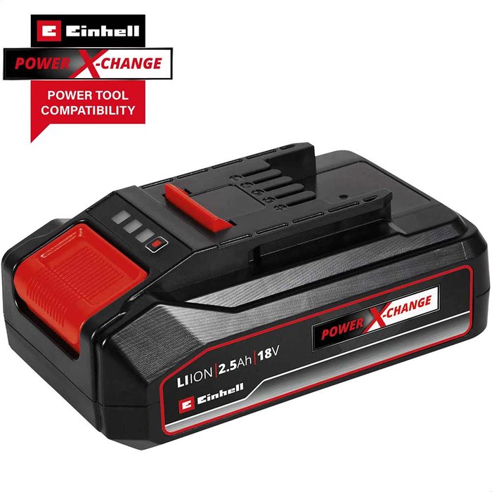 Tooled Up | Einhell Einhell Genuine Power X-Change 18v Cordless Li-ion Battery 2.5ah 2.5ah Einhell Einhell Genuine Power X-Change 18v Cordless Li-ion Battery 2.5ah 2.5ah