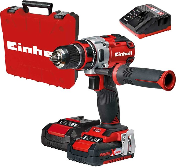 Tooled Up | Einhell Einhell TE-CD 18 Li-i BL 18v Cordless Brushless Combi Drill 2 x 2ah Li-ion Charger Case Einhell Einhell TE-CD 18 Li-i BL 18v Cordless Brushless Combi Drill 2 x 2ah Li-ion Charger Case