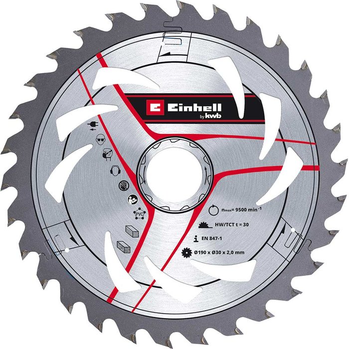 Tooled Up | Einhell Einhell Thin Kerf TCT Circular Saw Blade 190mm 30T 30mm Einhell Einhell Thin Kerf TCT Circular Saw Blade 190mm 30T 30mm