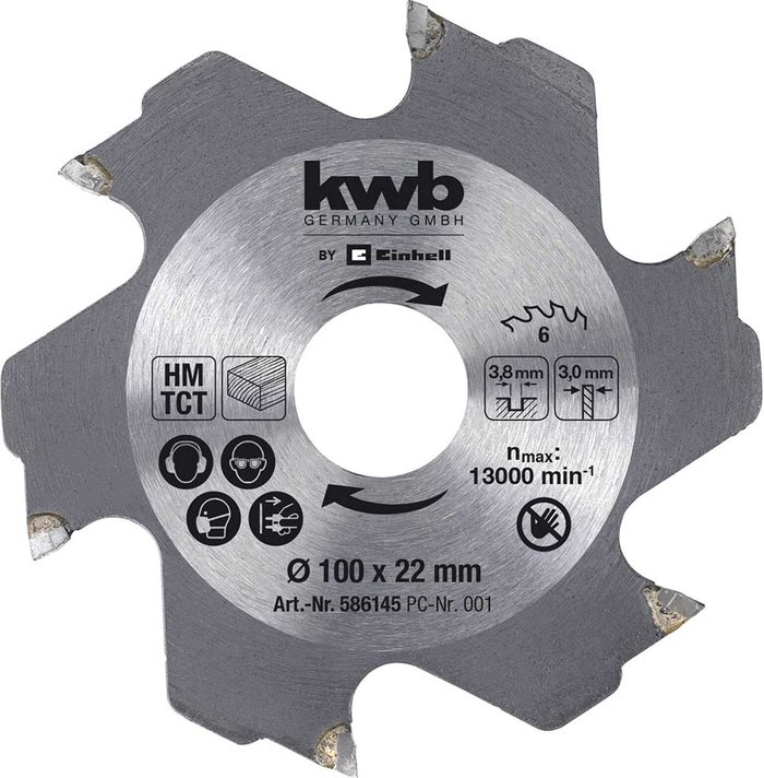 Tooled Up | Einhell Einhell TCT Biscuit Jointer Saw Blade 100mm 6T 22mm Einhell Einhell TCT Biscuit Jointer Saw Blade 100mm 6T 22mm