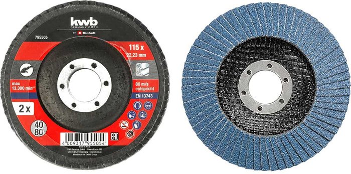 Tooled Up | Einhell Einhell 2 Piece Abrasive Flap Disc Set 115mm Assorted Pack of 2 Einhell Einhell 2 Piece Abrasive Flap Disc Set 115mm Assorted Pack of 2