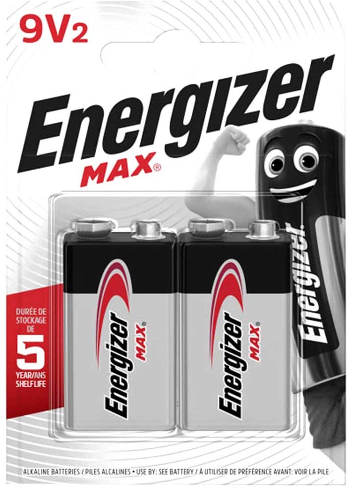 Tooled Up | Energizer Energizer Max 9v Batteries Pack of 2 Energizer Energizer Max 9v Batteries Pack of 2